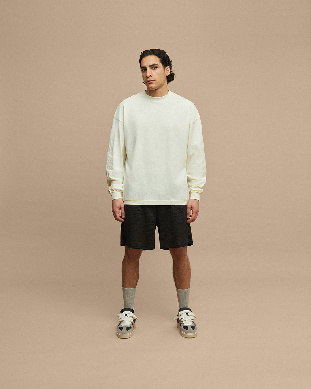 REVERSIBLE INSIDE OUT LONGSLEEVE - IVORY WHITE