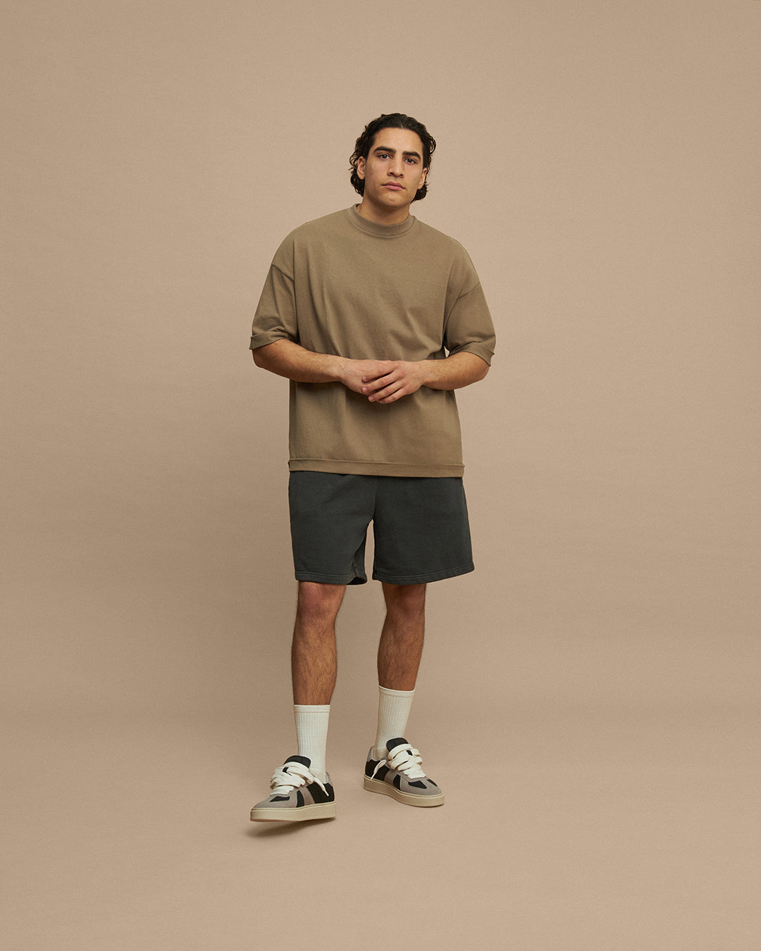 REVERSIBLE INSIDE OUT TEE - PERFECT TAUPE