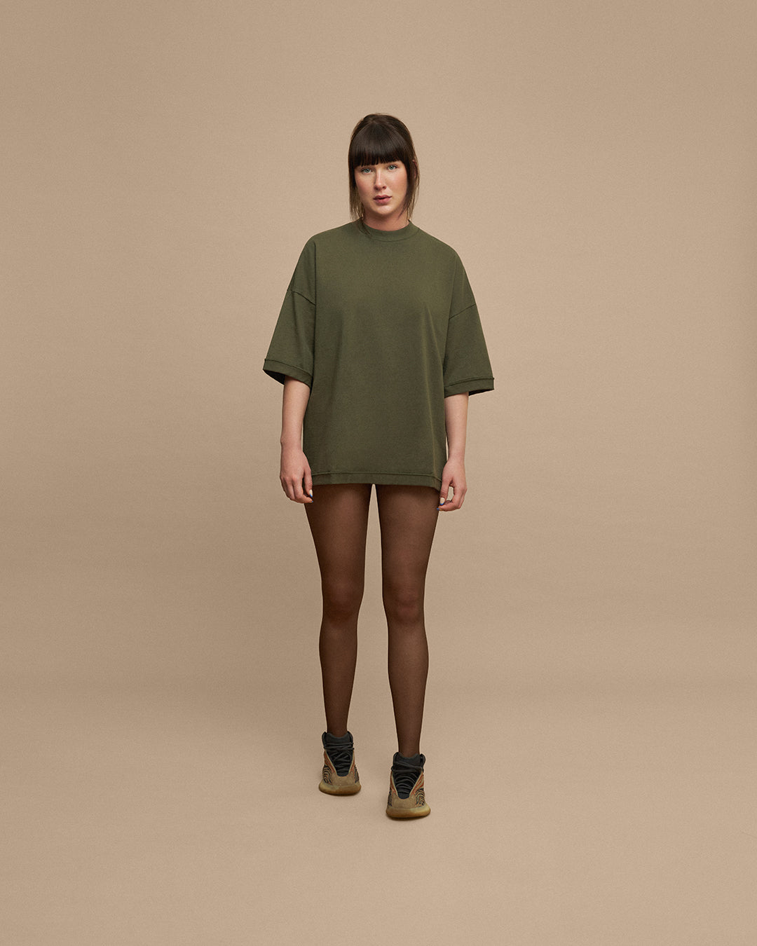 REVERSIBLE INSIDE OUT TEE - DARK SAGE GREEN