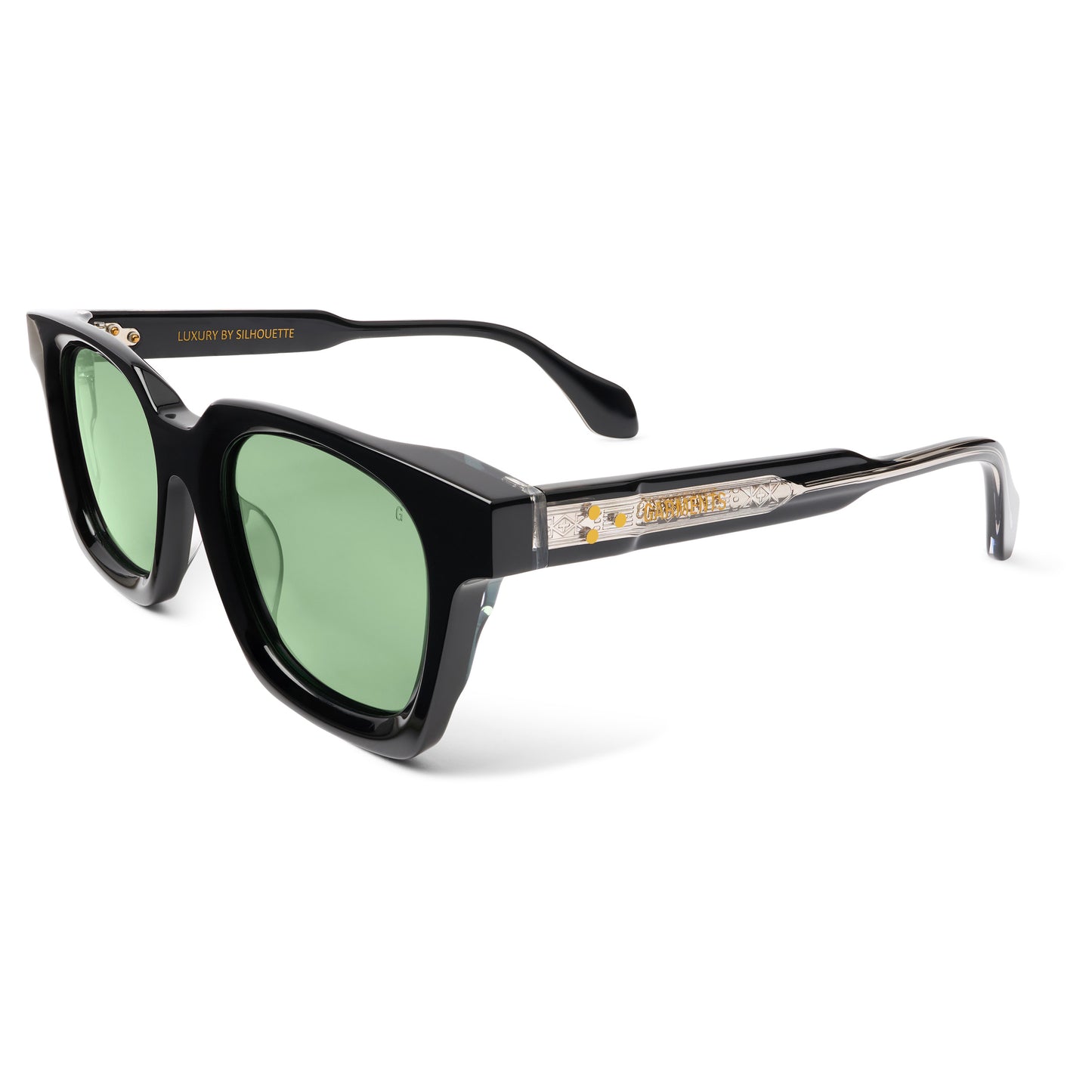 LUNA SUNGLASSES - BLACK / DARK JADE GREEN
