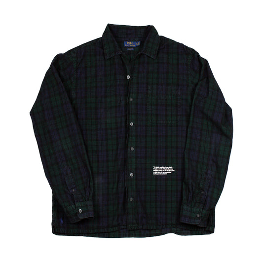 V FOREVER FLANNEL - NAVY / GREEN (XL)