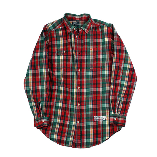 V FOREVER FLANNEL - RED / GREEN (L)