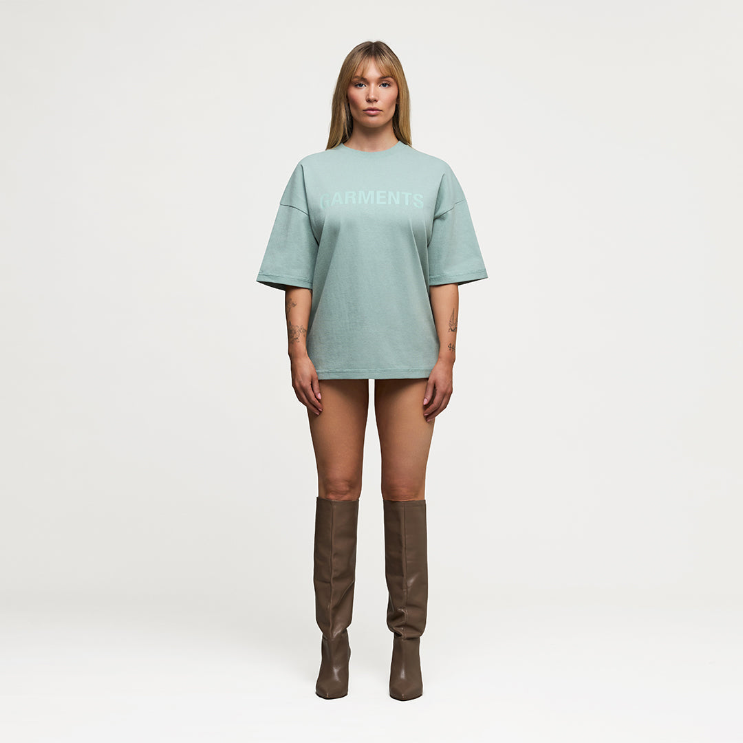 LOGO REVERSIBLE INSIDE OUT TEE - GLACIER BLUE