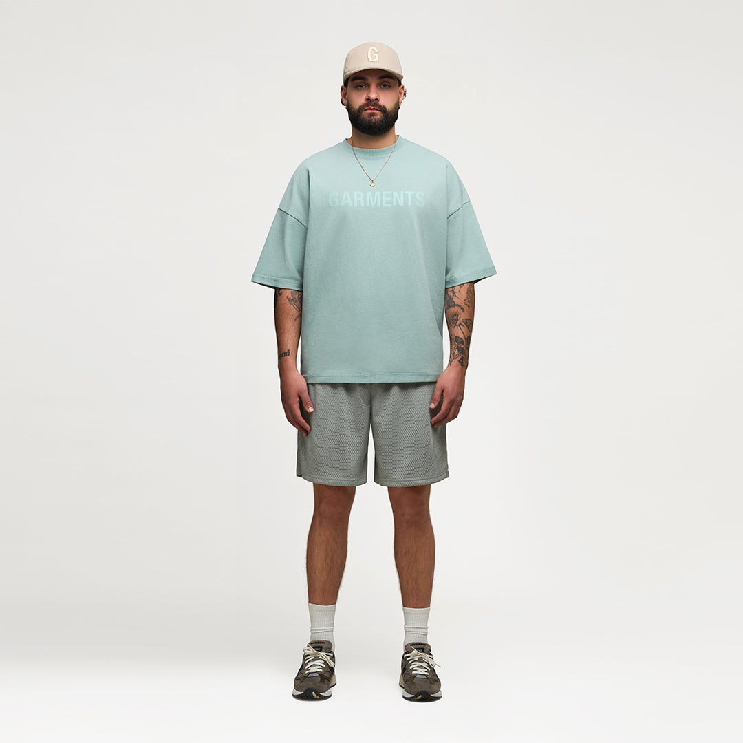LOGO REVERSIBLE INSIDE OUT TEE - GLACIER BLUE
