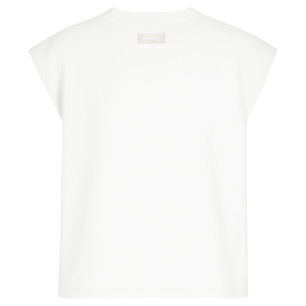 SLEEVELESS INSIDE OUT TEE - DOVE WHITE