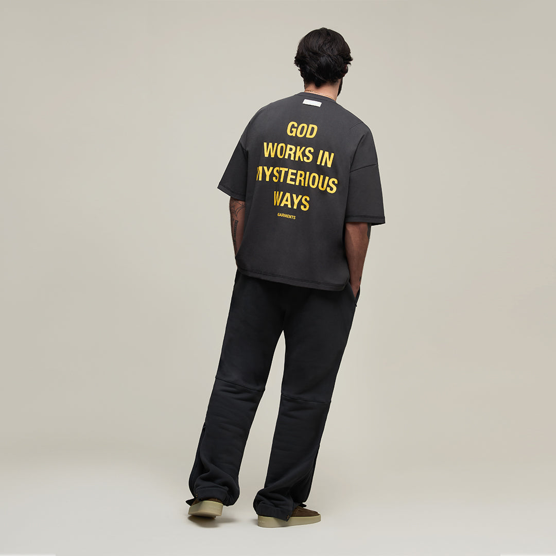 GOD WORKS REVERSIBLE INSIDE OUT TEE - SUNFADED ANTHRACITE