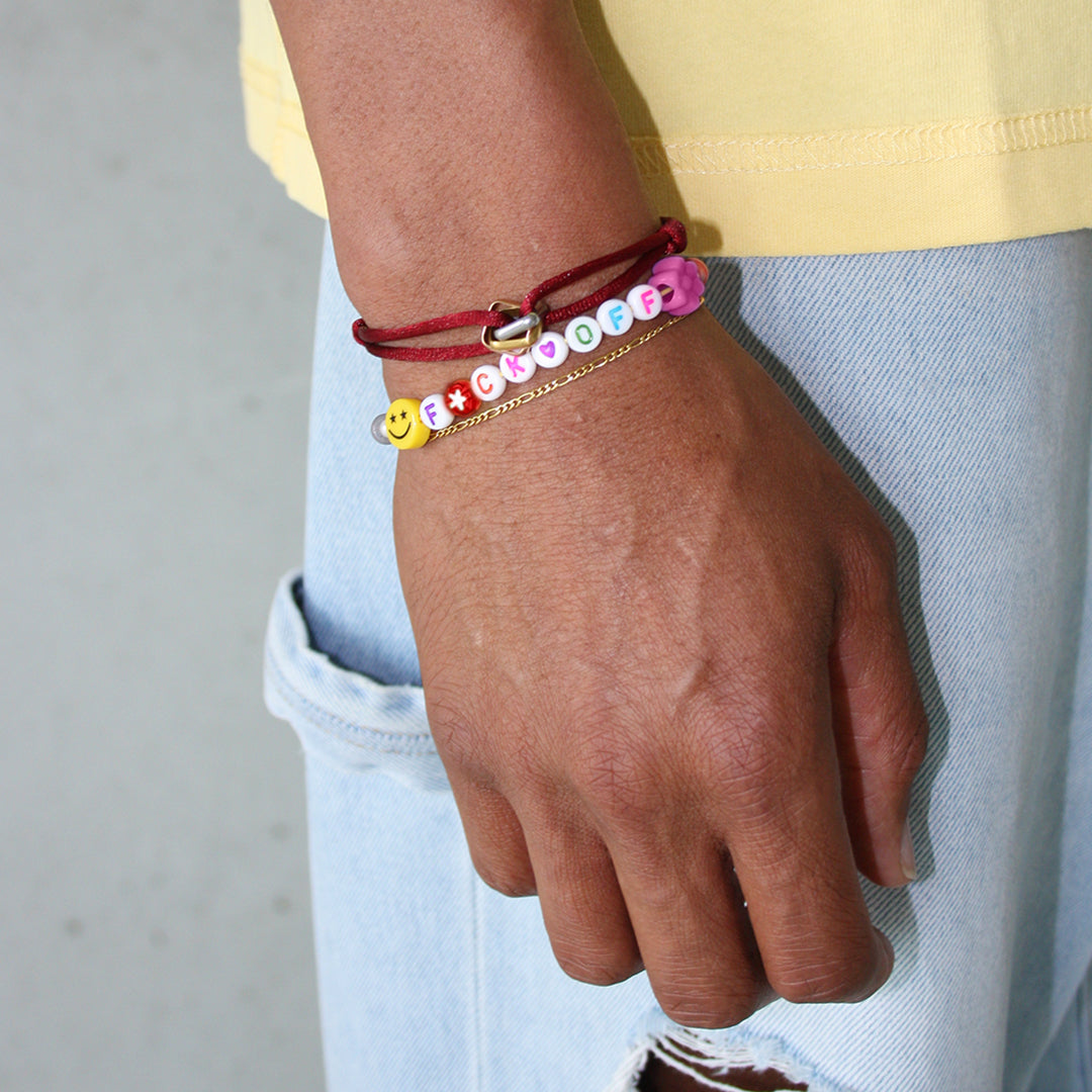 FUCK OFF BRACELET - YELLOW