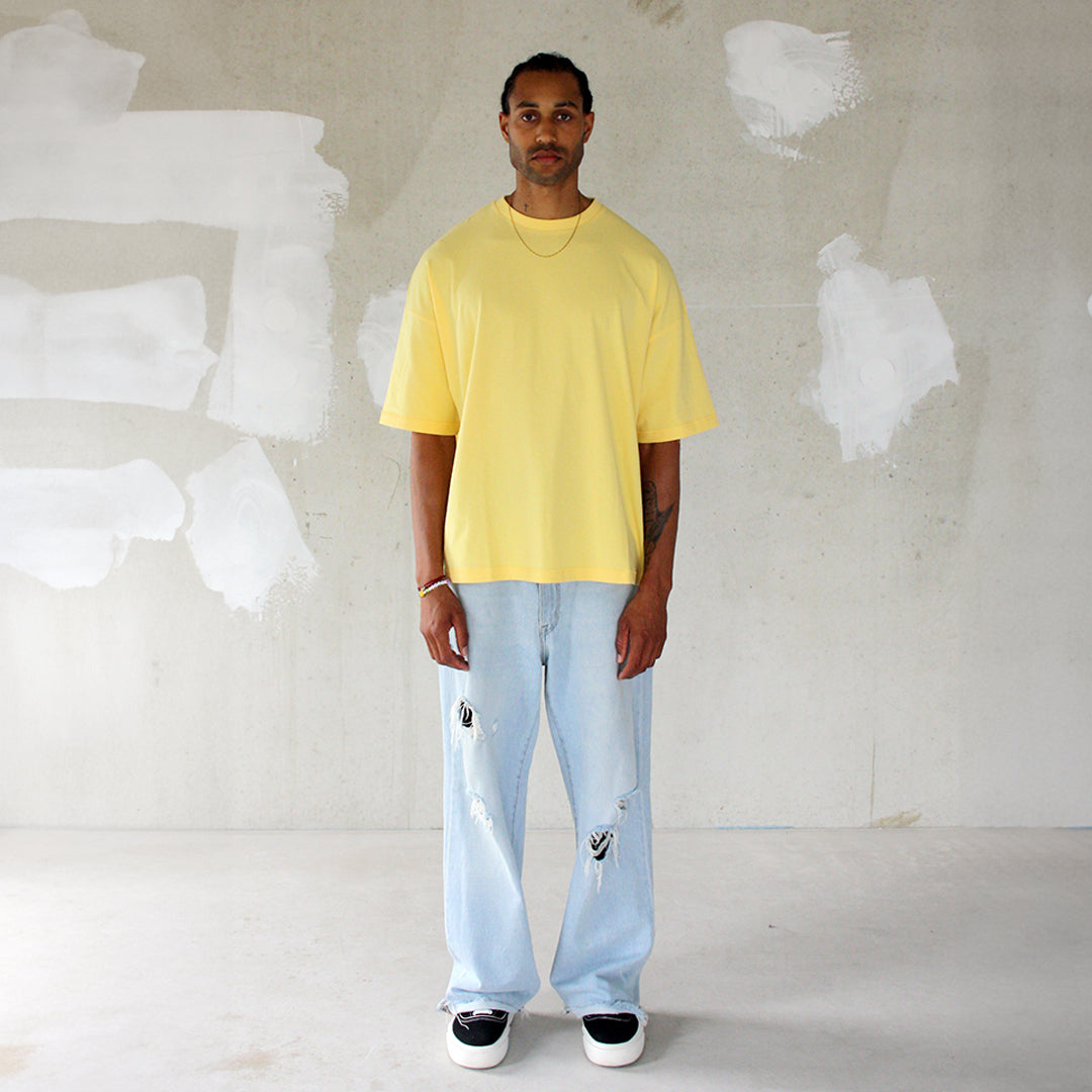 REVERSIBLE INSIDE OUT TEE - BUTTER YELLOW
