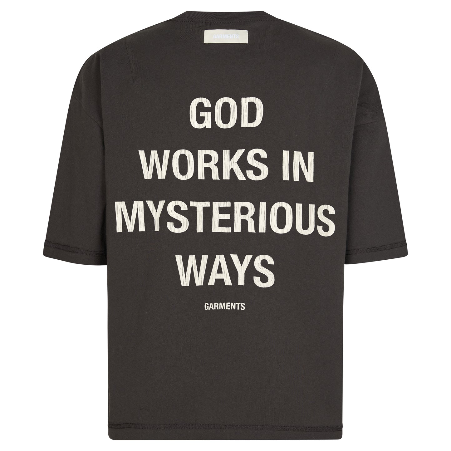 GOD WORKS REVERSIBLE INSIDE OUT TEE - SUNFADED ANTHRACITE / VINTAGE WHITE