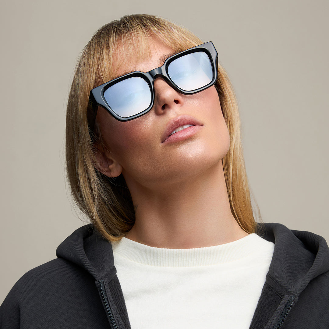 VISION SUNGLASSES V2 - BLACK / ARCTIC BLUE