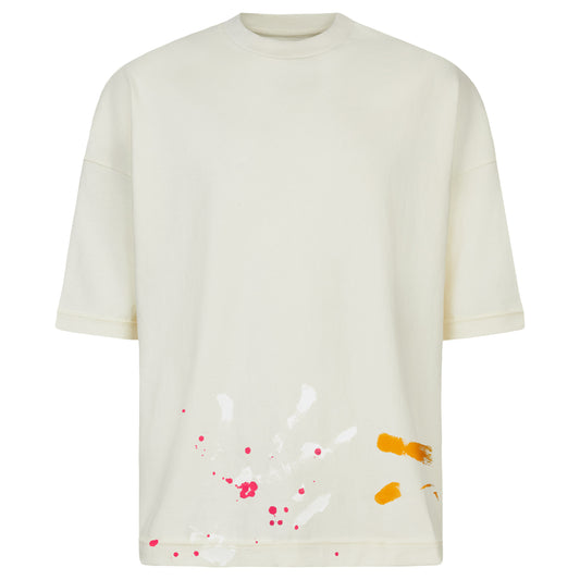 JEEJ REVERSIBLE INSIDE OUT TEE - IVORY WHITE