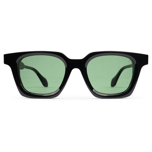 LUNA SUNGLASSES - BLACK / DARK JADE GREEN