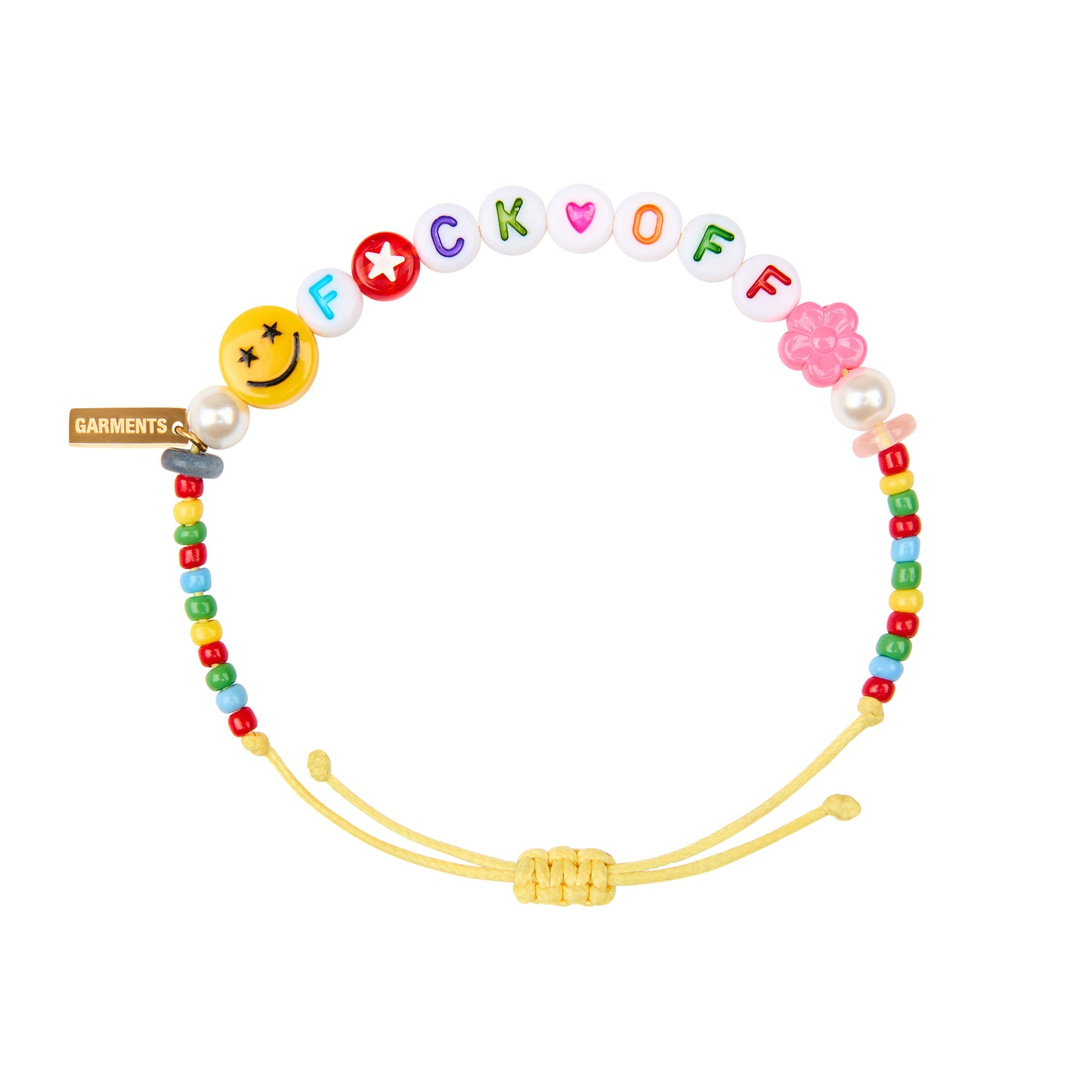 FUCK OFF BRACELET - YELLOW
