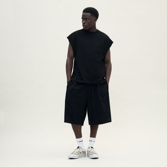 SLEEVELESS TEE - DESIGNER BLACK