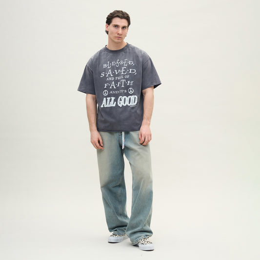 PERFECT VINTAGE TEE - BLESSED SAVED FAITH