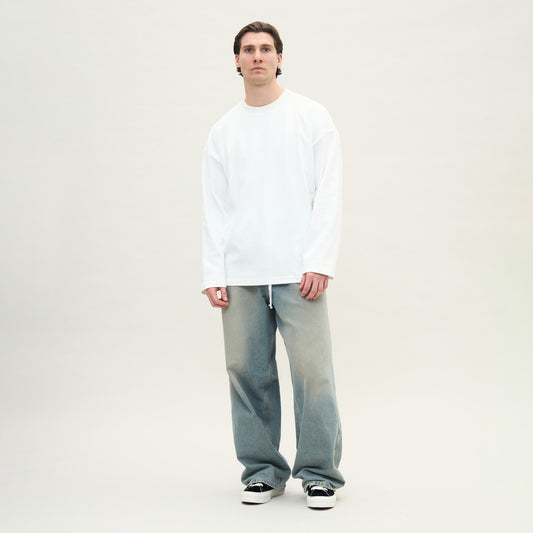 REVERSIBLE INSIDE OUT LONGSLEEVE - DOVE WHITE