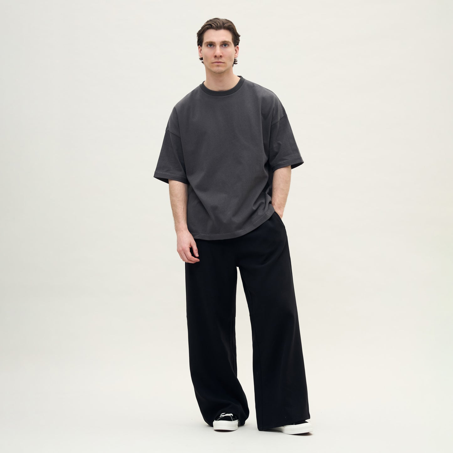 REVERSIBLE INSIDE OUT TEE - SUNFADED ANTHRACITE
