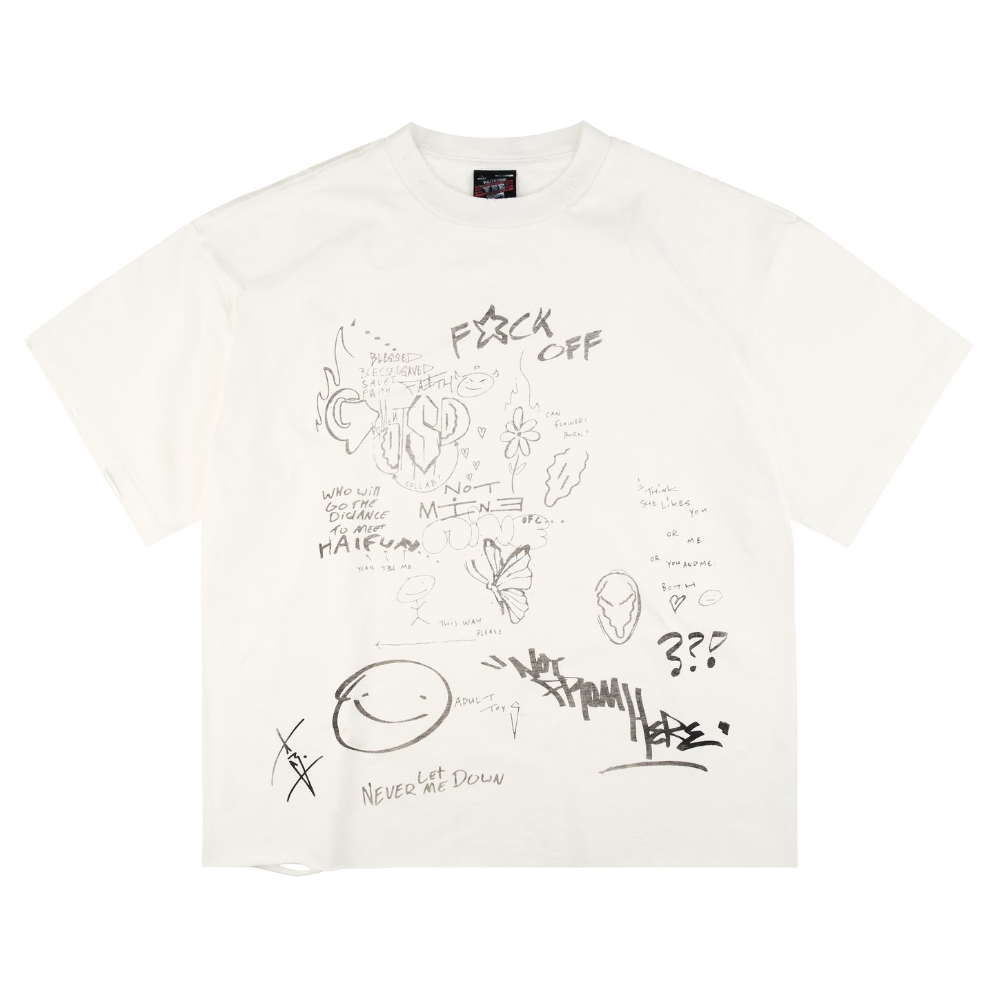 PERFECT VINTAGE TEE - JEEJ SCRIBBLE