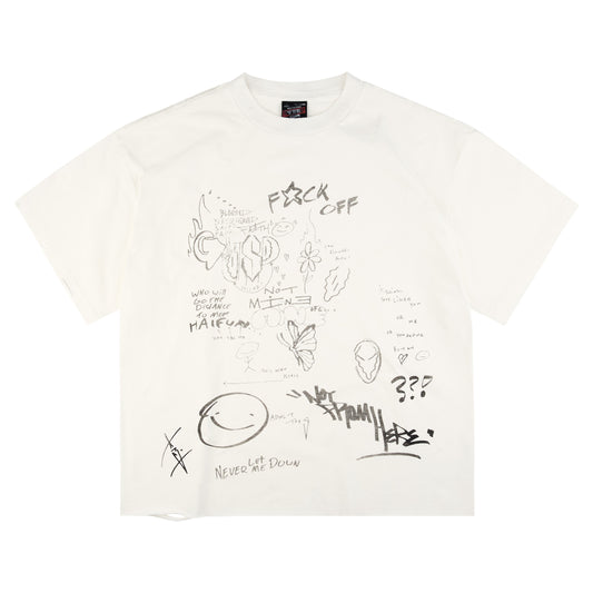 PERFECT VINTAGE TEE - JEEJ SCRIBBLE