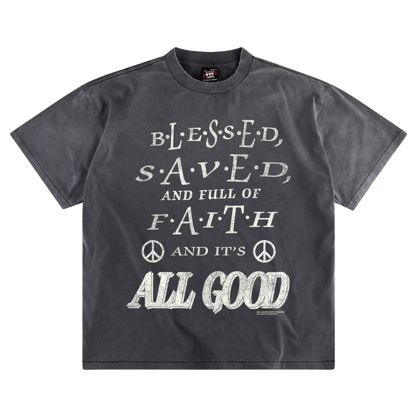 PERFECT VINTAGE TEE - BLESSED SAVED FAITH