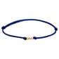 OKRO 14K GOLD BEAD BRACELET - NAVY