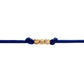 OKRO 14K GOLD BEAD BRACELET - NAVY