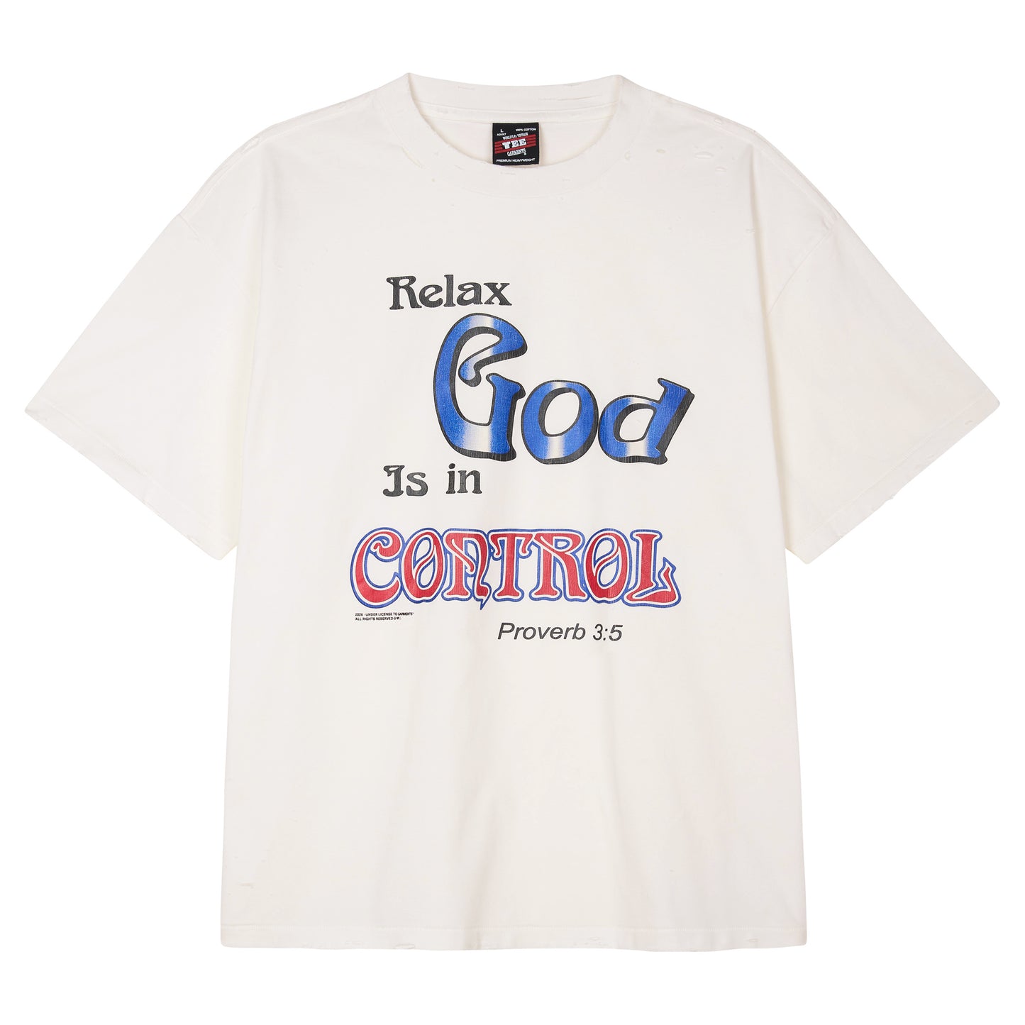 PERFECT VINTAGE TEE - GOD IS IN CONTROL
