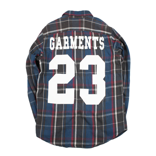 V FOREVER FLANNEL - NAVY / GREY / RED (L)