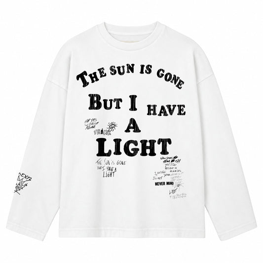 REVERSIBLE LONGSLEEVE - SUN IS GONE DOVE WHITE