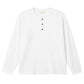 WAFFLE KNIT HENLEY - DOVE WHITE