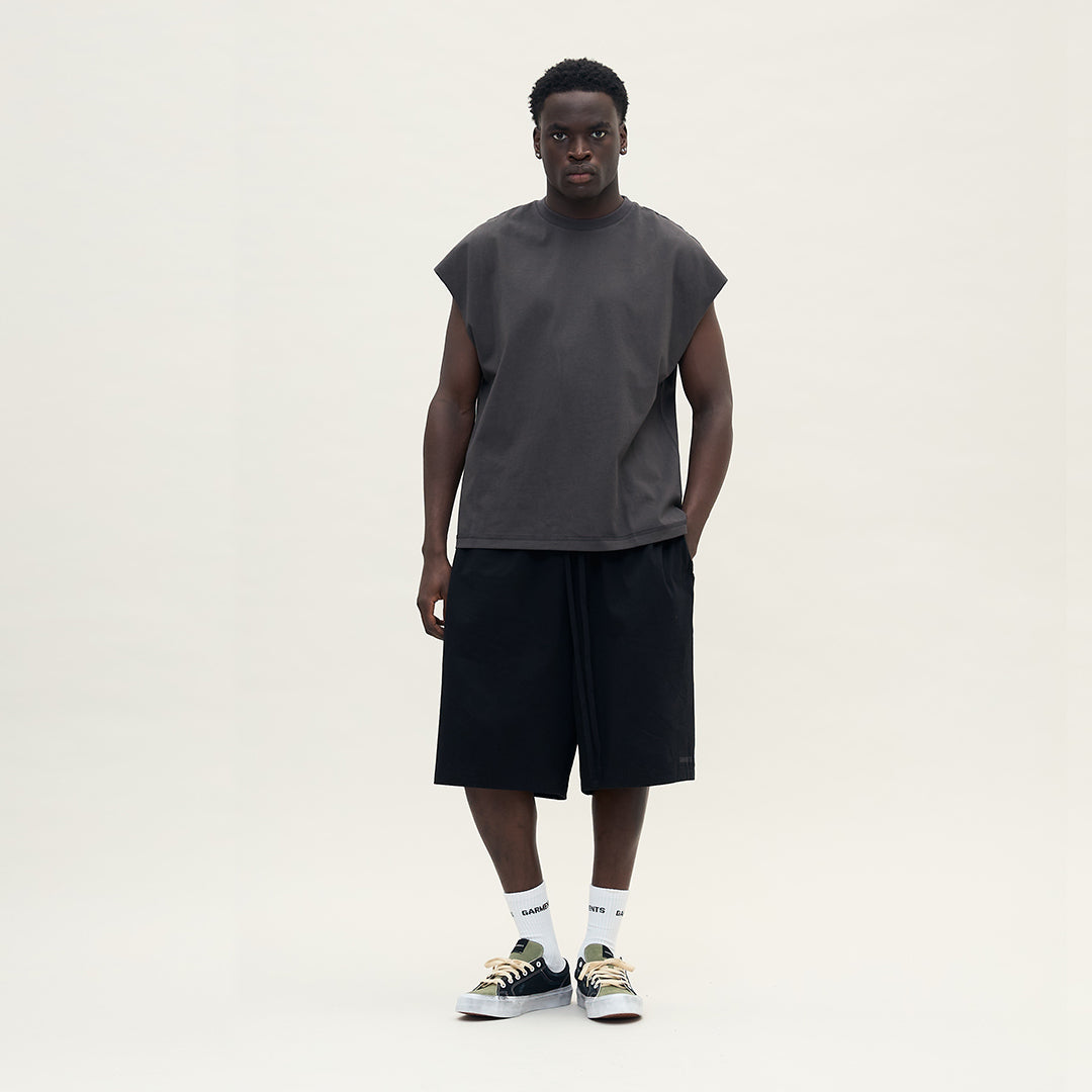 SLEEVELESS TEE - SUNFADED ANTHRACITE