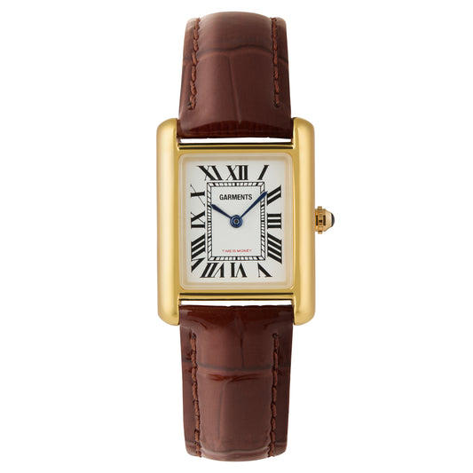 TIME IS MONEY WATCH - GOLD / CIGAR BROWN