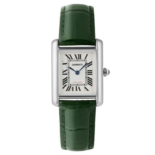 TIME IS MONEY WATCH - SILVER / MONEY GREEN