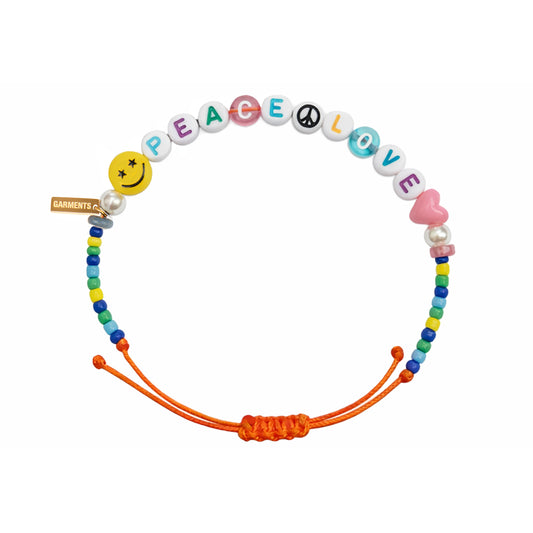 PEACE & LOVE BRACELET - ORANGE
