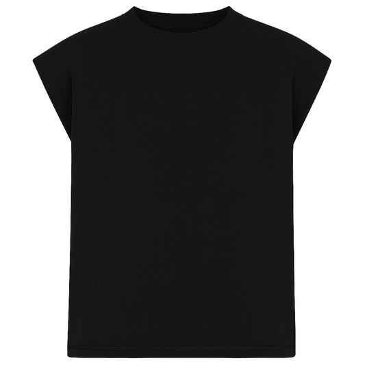 SLEEVELESS INSIDE OUT TEE - DESIGNER BLACK