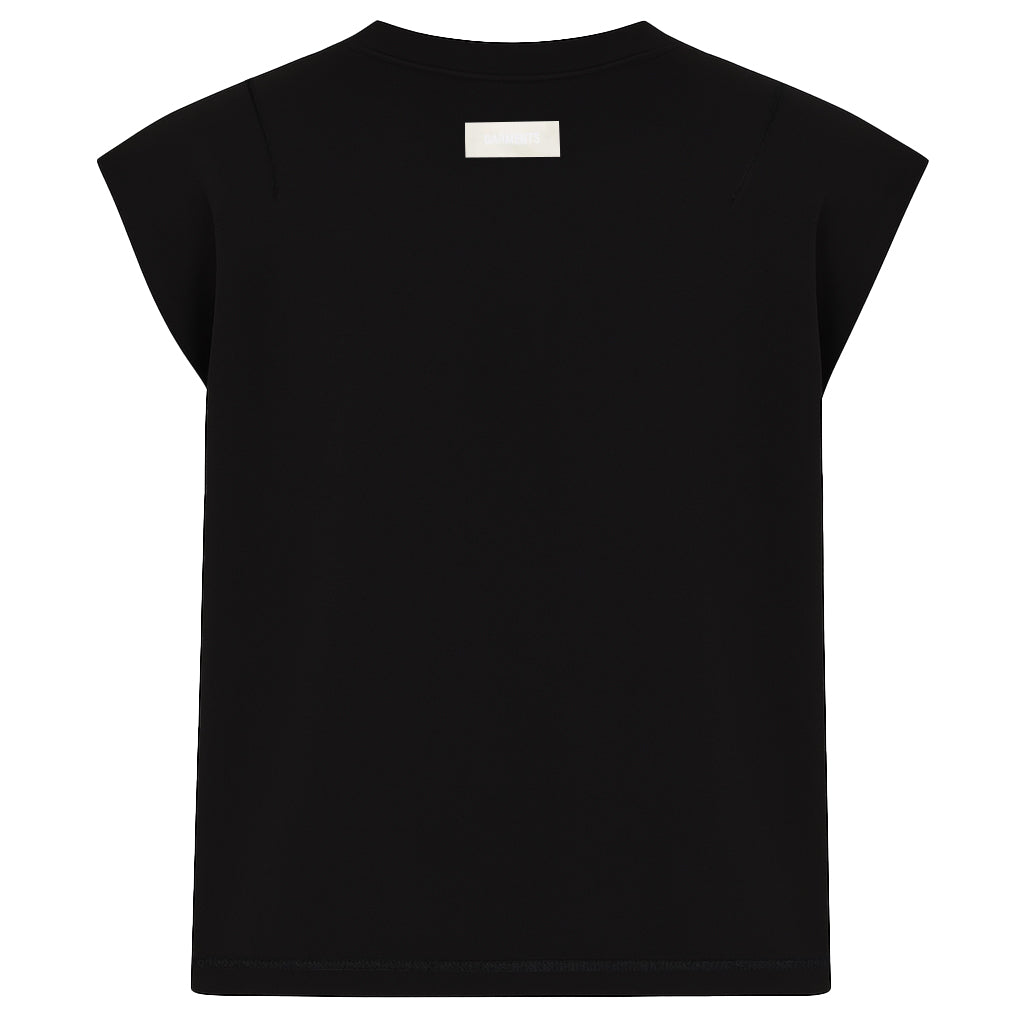 SLEEVELESS INSIDE OUT TEE - DESIGNER BLACK