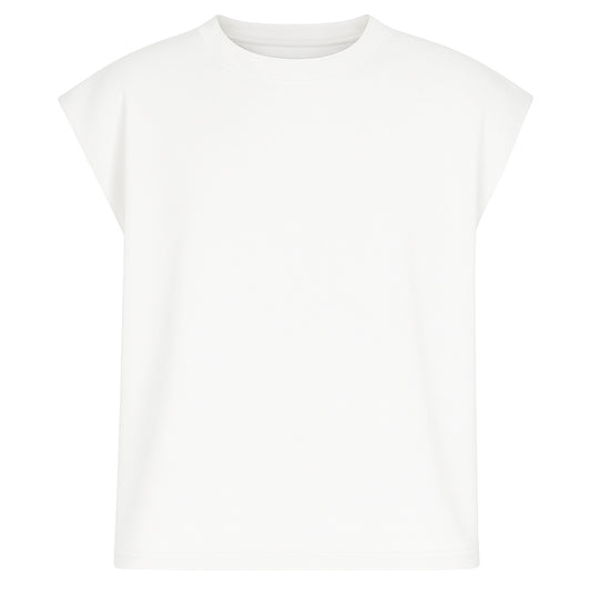 SLEEVELESS INSIDE OUT TEE - DOVE WHITE
