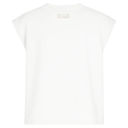 SLEEVELESS INSIDE OUT TEE - DOVE WHITE
