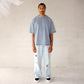 REVERSIBLE INSIDE OUT TEE - WASHED CONCRETE BLUE