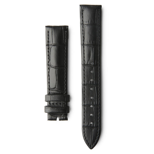 LEATHER WATCH STRAP - BLACK