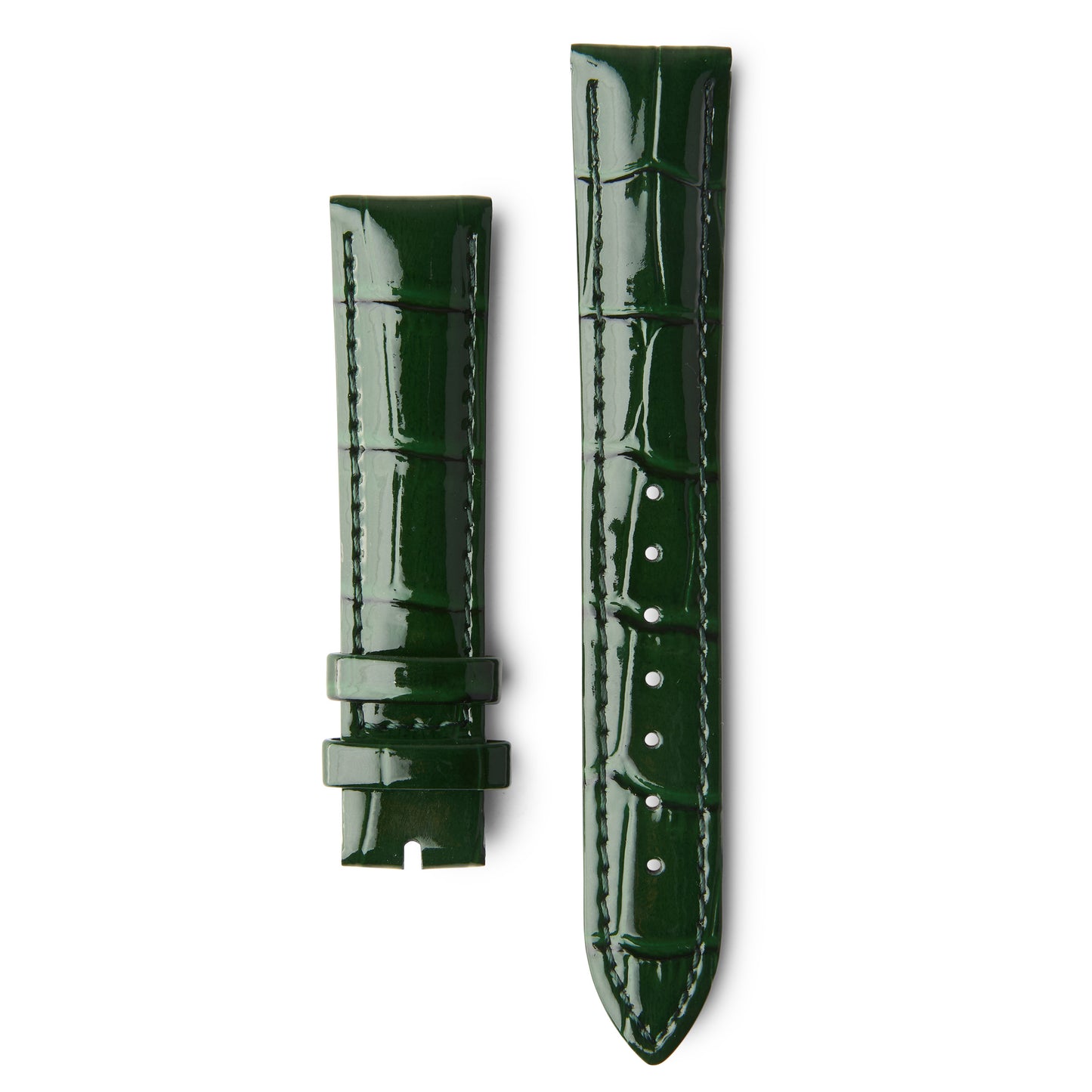 LEATHER WATCH STRAP - MONEY GREEN