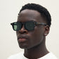 LEROY SUNGLASSES - BLACK / DARK JADE GREEN