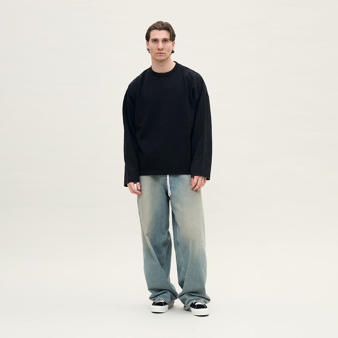 REVERSIBLE INSIDE OUT LONGSLEEVE V2 - WASHED BLACK