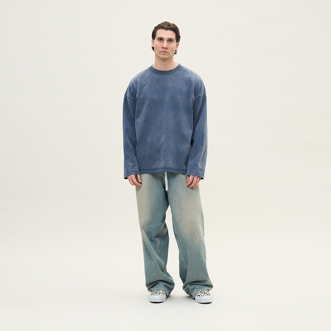 REVERSIBLE INSIDE OUT LONGSLEEVE V2 - HOLY WATER BLUE
