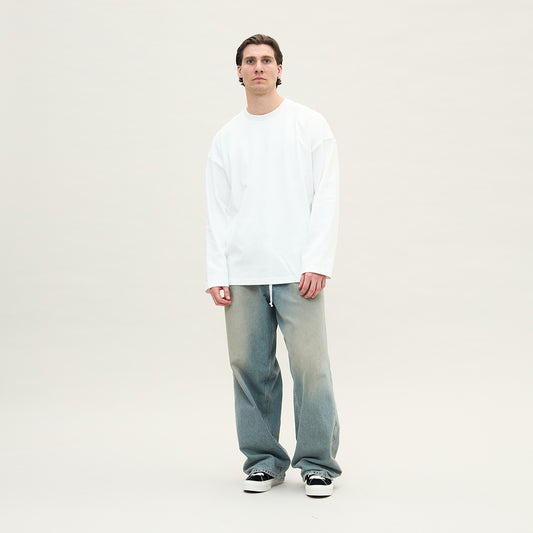 REVERSIBLE INSIDE OUT LONGSLEEVE V2 - DOVE WHITE