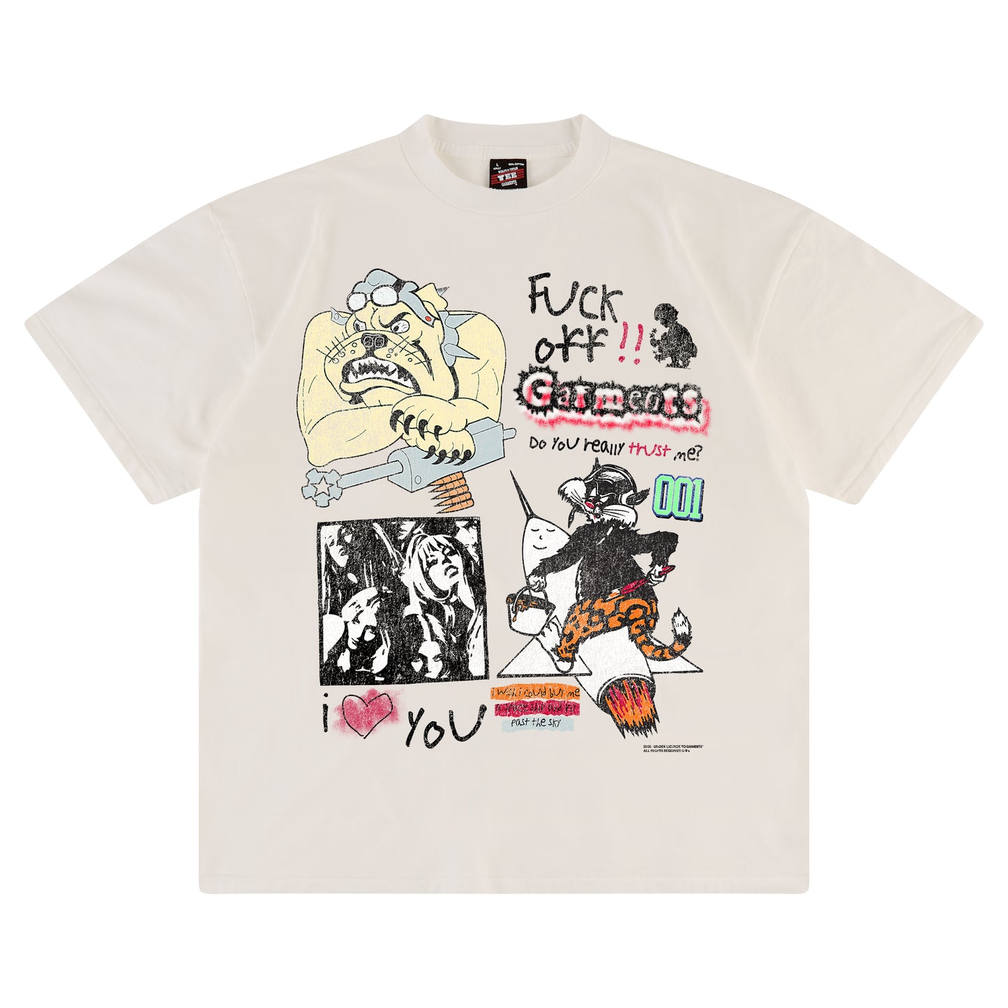 PERFECT VINTAGE TEE - FUCK OFF
