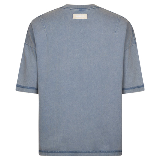 REVERSIBLE INSIDE OUT TEE - WASHED CONCRETE BLUE