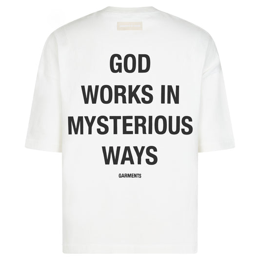 GOD WORKS REVERSIBLE INSIDE OUT TEE - DOVE WHITE
