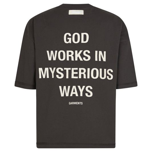 GOD WORKS REVERSIBLE INSIDE OUT TEE - SUNFADED ANTHRACITE / VINTAGE WHITE