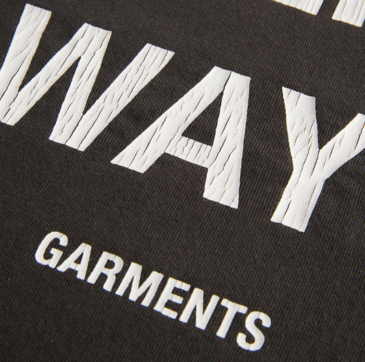 GOD WORKS REVERSIBLE INSIDE OUT TEE - SUNFADED ANTHRACITE / VINTAGE WHITE